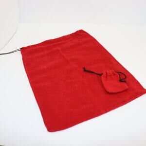 Christian Louboutin Red Dust Bag Set 15.5x11.5 & Small Drawstring Pouch